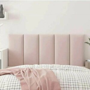 Стеновая панель; мягкая панель; изголовье кровати 30*60 см 1 шт; нежно-розовый