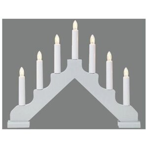 Светильник-горка рождественская ADA (светло-серый) на 7 свечей, 37х30 см, STAR trading 286-19-1