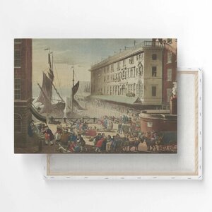 Картина на холсте, репродукция / Томас Роулендсон - Billingsgate Market / Размер 80 x 106 см