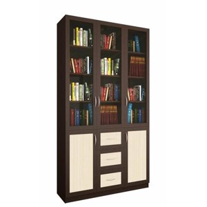 Книжный шкаф "Библиограф 3.6" 120х200х40 Венге цаво/Дуб молочный