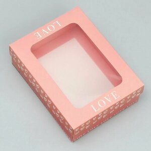 Коробка подарочная, упаковка, "LOVE" 16.5 x 12.5 x 5 см