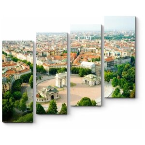 Модульная картина Панорама летнего Милана 150x129