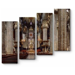 Модульная картина Внутри Миланского собора140x121