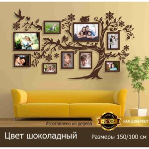 Семейное дерево Золотой Жук с фоторамками, цвет шоколадный, размер 150/90