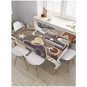 Скатерть прямоугольная JoyArty на кухонный стол "Абстракция джаза" из оксфорда, 120x145 см