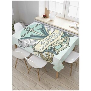 Скатерть прямоугольная JoyArty на кухонный стол "Коллекция моря" из оксфорда, 120x145 см