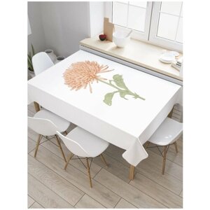 Скатерть прямоугольная JoyArty на кухонный стол "Махровая георгина" из оксфорда, 180x145 см