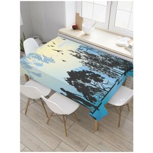 Скатерть прямоугольная JoyArty на кухонный стол "Надоедливый папарацци" из оксфорда, 120x145 см