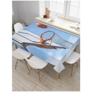 Скатерть прямоугольная JoyArty на кухонный стол "Трёхочковый" из оксфорда, 120x145 см
