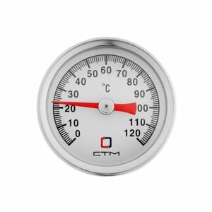 СТМ Термометр биметаллический "СТМ" CTT14D40, d=40 мм, 120°C, с погружной гильзой