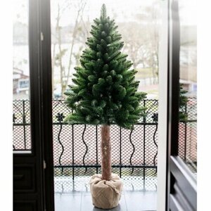 Decorland Искусственная елка Pinus 140 см с натуральным стволом, ПВХ DC1078