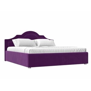 Интерьерная кровать Афина 200, Микровельвет фиолетовый