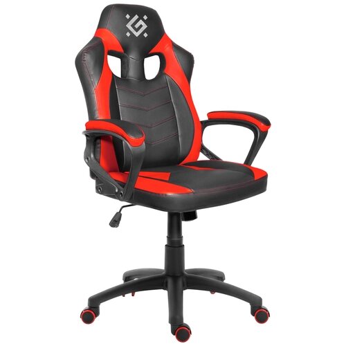 Компьютерное кресло Defender SkyLine игровое, обивка: искусственная кожа, цвет: черный/красный