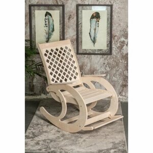 Кресло-качалка Дачное, дерево, натурал, 100 кг