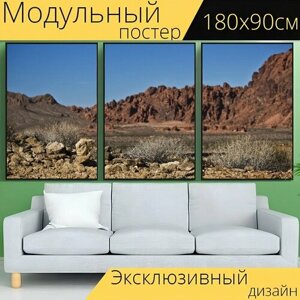 Модульный постер "Государственный парк долины огня, пустыня, нев" 180 x 90 см. для интерьера