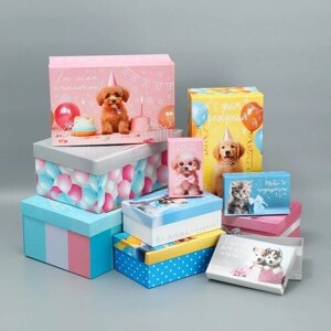 Набор подарочных коробок 10 в 1 «Милые пожелания», 12 х 7 х 4 - 32.5 х 20 х 12.5 см