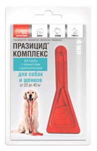 Apicenna Празицид-комплекс капли для собак и щенков (от 20 до 40 кг.) (4 мл.)
