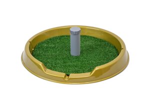 Дарэленд Туалет со столбиком для собак мелких пород с искусственной травой круглый Рокки (60 см.)