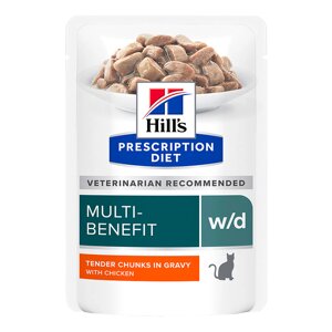 Hill's Prescription Diet w/d Multi-Benefit пауч для кошек при сахарном диабете (Курица, 85 г.)