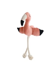 Mr. Kranch игрушка для собак фламинго с канатом и пищалкой (24 х 13,5 х 6 см., Персиковый)