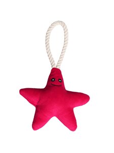 Mr. Kranch игрушка для собак звездочка с канатом и пищалкой (26 х 16 х 5 см., Ярко-розовый)