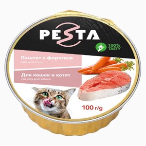 Pesta ламистер для кошек и котят паштет с форелью (100 г.)