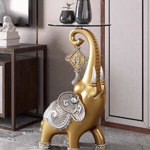 Декоративный столик в виде слона, смола