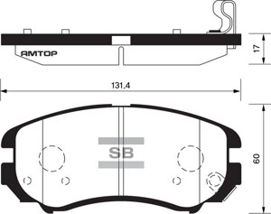 HI-Q SP1202 колодки дисковые пер. Hyundai Elantra 1.6/2.0i/1.6CRDi 06>