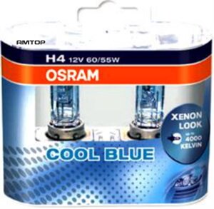 Комплект ламп H4 12V 60/55W P43t COOL BLUE INTENSE цветовая температура 4200К 2шт.(1к-т)