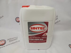 Антифриз Sintec -40 G12 LUX красный 10кг нов.