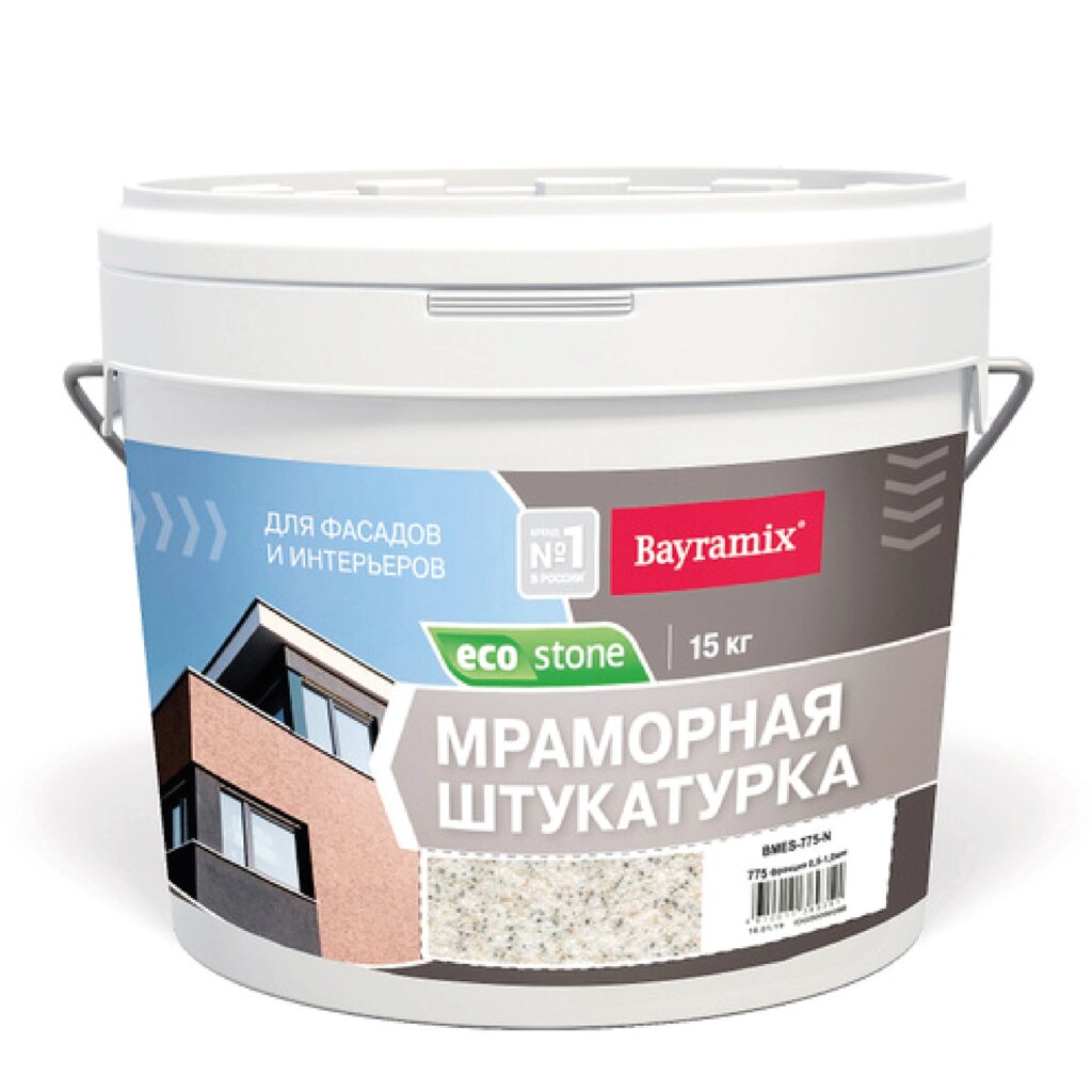 Bayramix Мраморная штукатурка BAY EcoStone 970 15 кг от компании Строй Мир Крым. Симферополь. - фото 1