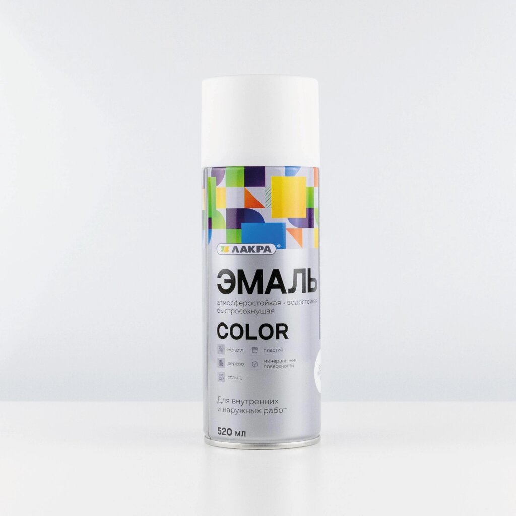 Эмаль аэрозольная Лакра Color универсальная черный глянцевый 39 от компании Строй Мир Крым. Симферополь. - фото 1