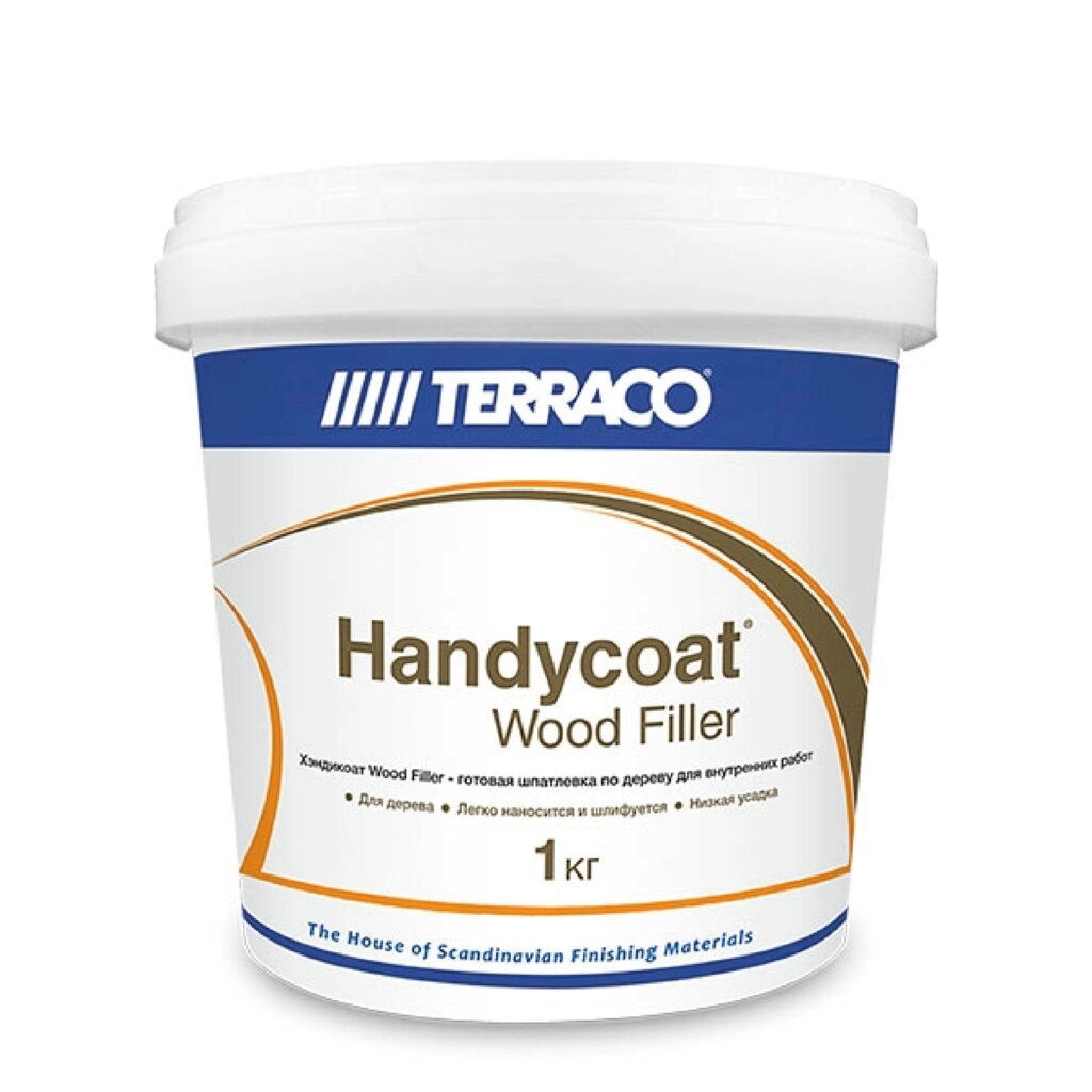 Готовая шпаклевка по дереву Terraco Handycoat Wood Filler 5 кг (72 шт/пал) от компании Строй Мир Крым. Симферополь. - фото 1