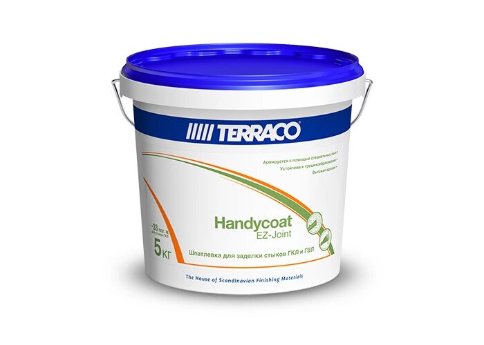 Готовая шпатлевка для заделки швов между ГКЛ Terraco Handycoat EZ-Joint 25 кг 6316625 от компании Строй Мир Крым. Симферополь. - фото 1