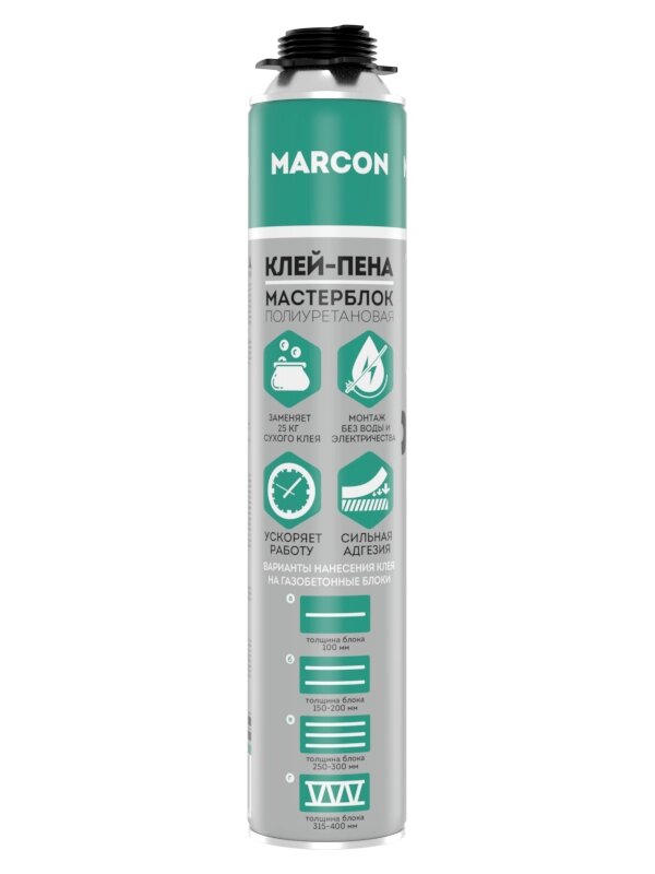 Клей-пена Профессиональная Marcon Мастерблок 1000 мл 6176 от компании Строй Мир Крым. Симферополь. - фото 1