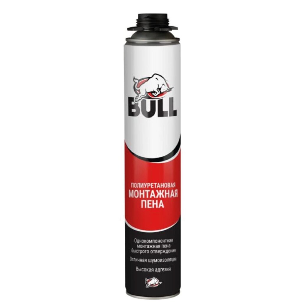 Пена монтажная профессиональная Bull PF 65 (12 шт/уп) от компании Строй Мир Крым. Симферополь. - фото 1