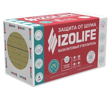 Плита теплоизоляционная IZOLIFE ФАС ПРОФ 150 кг/м3, 30х1200х600 мм 6 шт 4.32 м2, 0,1296 м3 (52 уп/пал) от компании Строй Мир Крым. Симферополь. - фото 1