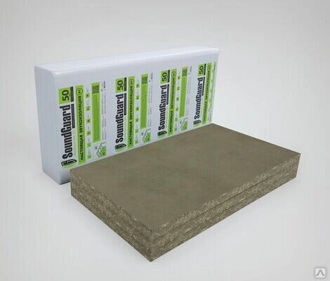 Плита звукопоглощающая SoundGuard ЭкоАкустик 30 1250х600х50 мм 3 м2 в упаковке от компании Строй Мир Крым. Симферополь. - фото 1