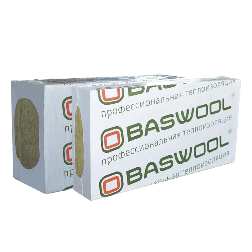 Плиты теплоизоляционные BASWOOL ФАСАД-100 (НГ) 50мм 1200х600 6 плит; 4,32 м2; 0,216м3 (32 уп/пал) от компании Строй Мир Крым. Симферополь. - фото 1