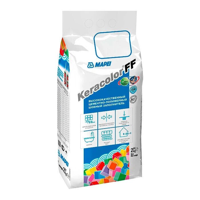 Затирка цементная Mapei KeraColor FF-Alu 132/2 бежевый 8 шт в коробке от компании Строй Мир Крым. Симферополь. - фото 1