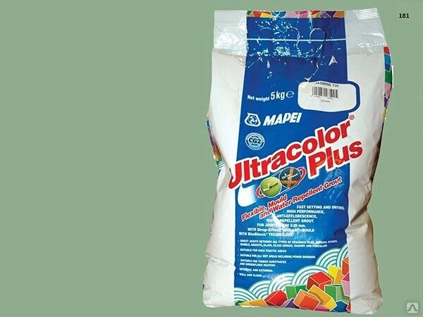 Затирка Mapei UltraColor Plus 2 кг 181 нефрит 554 от компании Строй Мир Крым. Симферополь. - фото 1