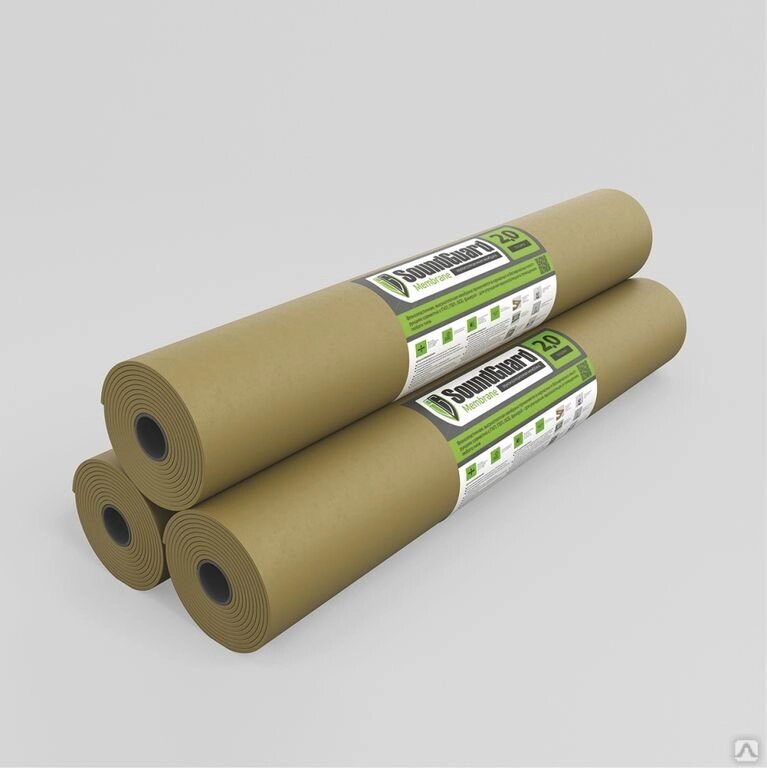 Звукоизоляционная мембрана SoundGuard Membrane 2,0 2500х1200х2 мм 3 м2 в рулоне от компании Строй Мир Крым. Симферополь. - фото 1
