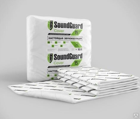 Звукоизоляционный мат SoundGuard Изоковер 5000х1500х15 мм 7,5 м2 в уп от компании Строй Мир Крым. Симферополь. - фото 1