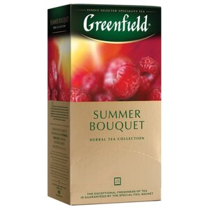 Чай GREENFIELD Summer Bouquet фруктовый, 25 пакетиков в конвертах по 2 г