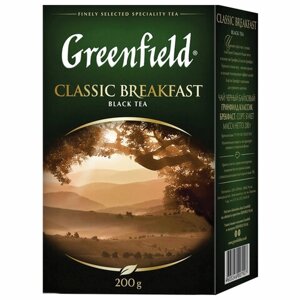 Чай листовой GREENFIELD Classic Breakfast черный крупнолистовой 200 г