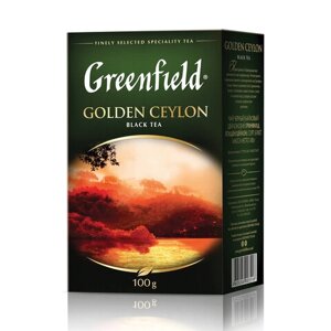 Чай листовой GREENFIELD Golden Ceylon ОРА черный цейлонский крупнолистовой 100 г
