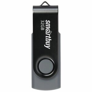 Флеш-диск 32 GB smartbuy twist USB 2.0, черный, SB032GB2twk