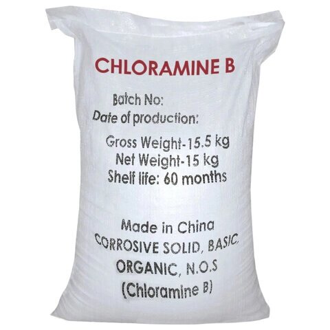 Хлорамин-б, 15 кг, порошок, 50 пакетов по 300 г, аква
