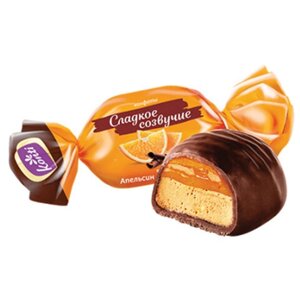 Конфеты шоколадные KONTI Сладкое созвучие со вкусом шоколада и апельсина, 1000 г, пакет