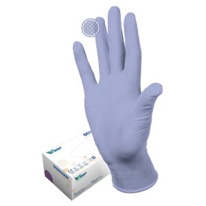 Перчатки нитриловые смотровые, 100 пар (200 шт. повышенная чувствительность, размер L (большой), DERMAGRIP Ultra